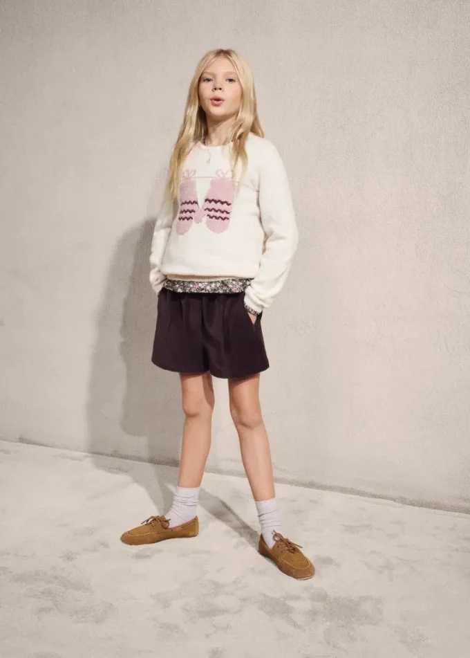 Pull brodé en maille