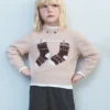 Pull brodé en maille