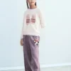 Pull brodé en maille