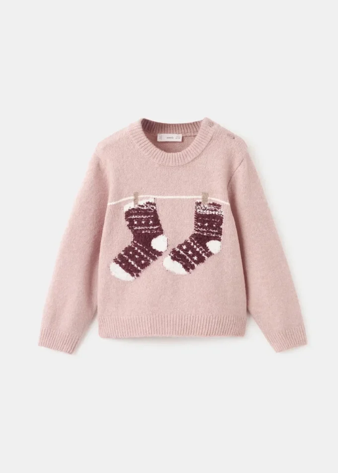 Pull brodé en maille