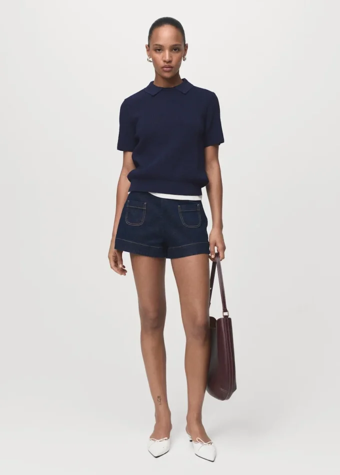 Pull à col chemise