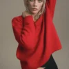 Pull à col en V en maille épaisse