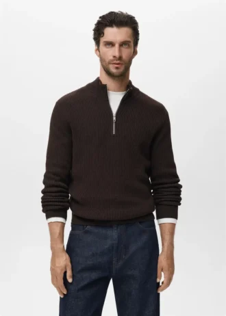 Pull à col Perkins 100 % coton