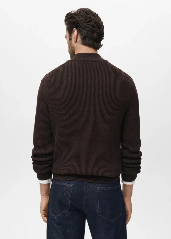 Pull à col Perkins 100 % coton