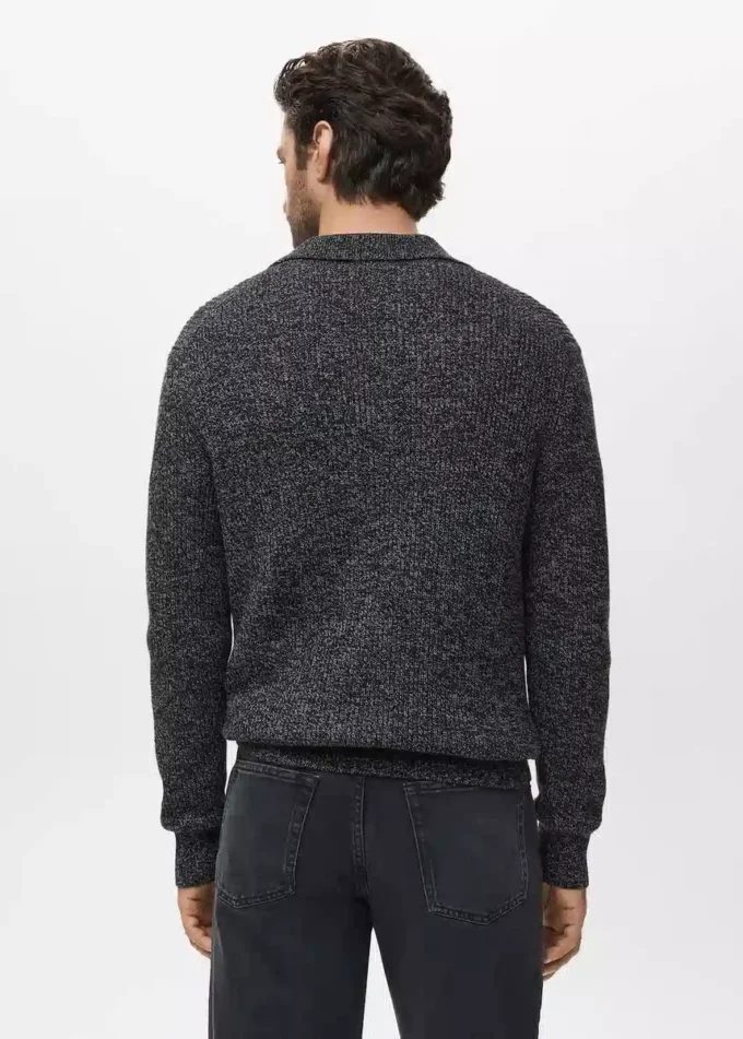 Pull à col polo 100 % coton