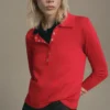 Pull à col polo et manches longues