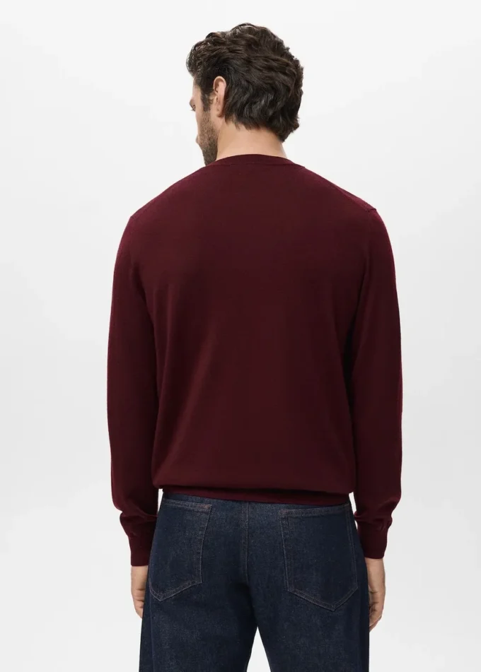 Pull à col rond 100 % laine mérinos