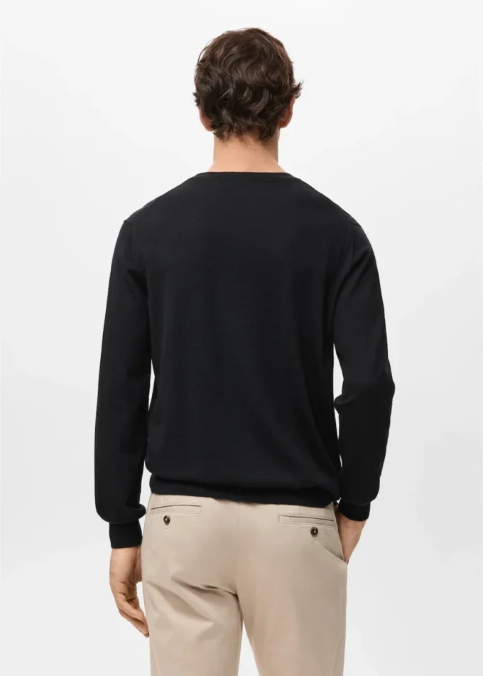 Pull à col rond 100 % laine mérinos