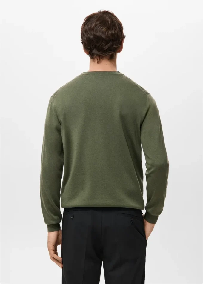 Pull à col rond 100 % laine mérinos