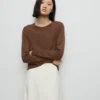 Pull à col rond en maille fine