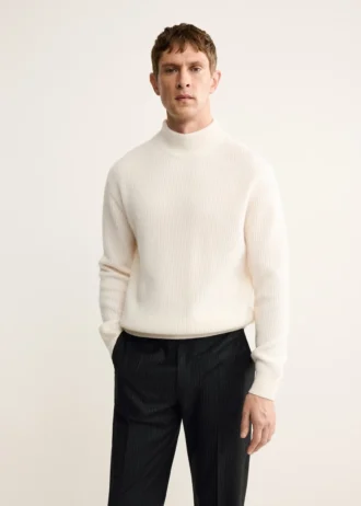 Pull à col roulé 100 % laine