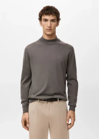 Pull à col roulé 100 % laine