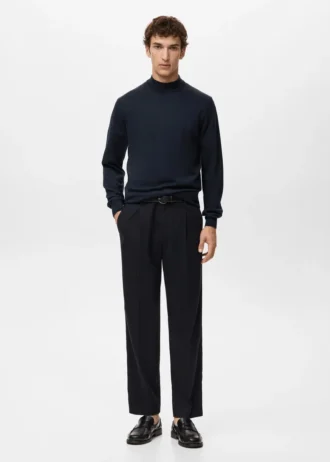 Pull à col roulé 100 % laine