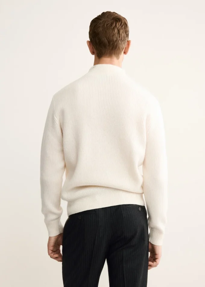 Pull à col roulé 100 % laine