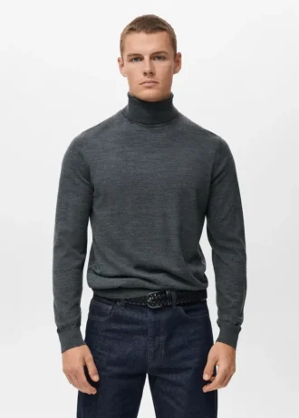 Pull à col roulé 100 % laine mérinos Pull à col roulé 100 % laine mérinos