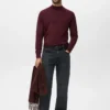 Pull à col roulé 100 % laine mérinos Pull à col roulé 100 % laine mérinos