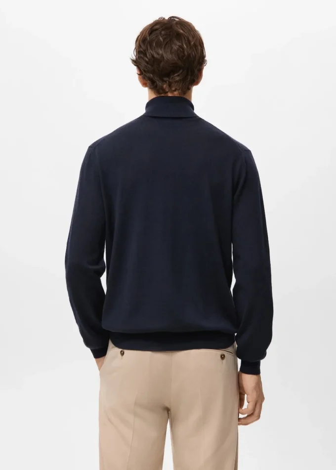 Pull à col roulé 100 % laine mérinos Pull à col roulé 100 % laine mérinos