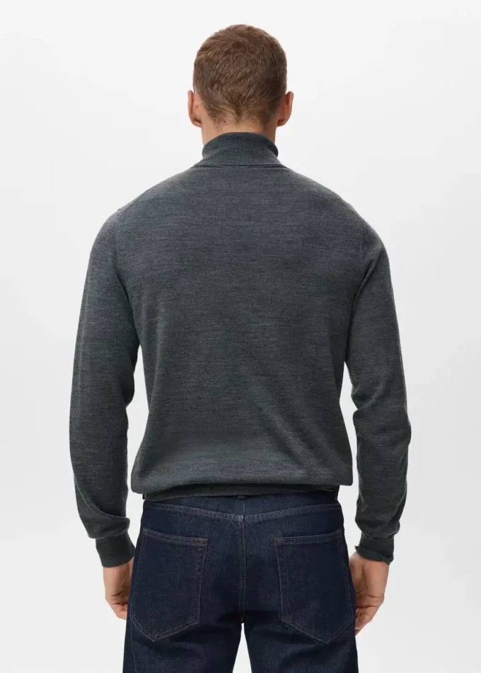 Pull à col roulé 100 % laine mérinos Pull à col roulé 100 % laine mérinos