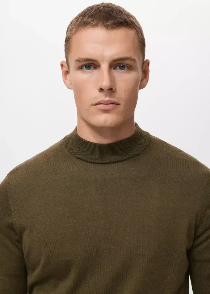 Pull à col roulé 100 % laine mérinos Pull à col roulé 100 % laine mérinos