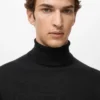 Pull à col roulé 100 % laine mérinos