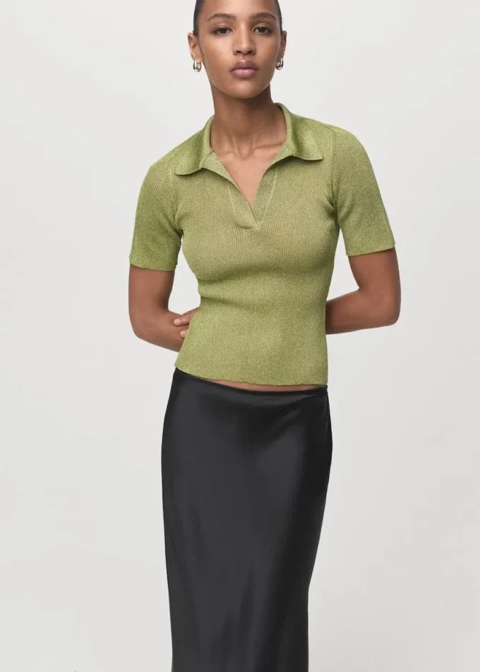 Pull à col roulé en lurex