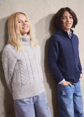 Pull à col roulé en lurex