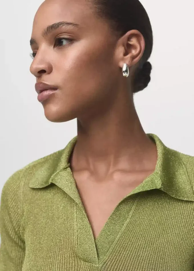 Pull à col roulé en lurex