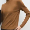 Pull à col roulé et boutons