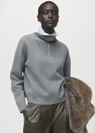 Pull à col roulé et fermeture éclair