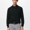 Pull à col zippé 100 % laine mérinos