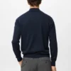 Pull à col zippé 100 % laine mérinos