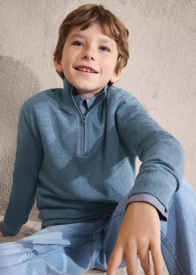 Pull à col zippé