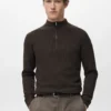 Pull côtelé avec col zippé Pull côtelé avec col zippé