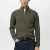 Pull côtelé avec col zippé Pull côtelé avec col zippé