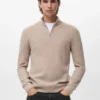 Pull côtelé avec col zippé Pull côtelé avec col zippé
