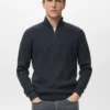 Pull côtelé avec col zippé Pull côtelé avec col zippé