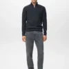 Pull côtelé avec col zippé Pull côtelé avec col zippé