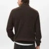 Pull côtelé avec col zippé Pull côtelé avec col zippé