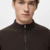 Pull côtelé avec col zippé Pull côtelé avec col zippé