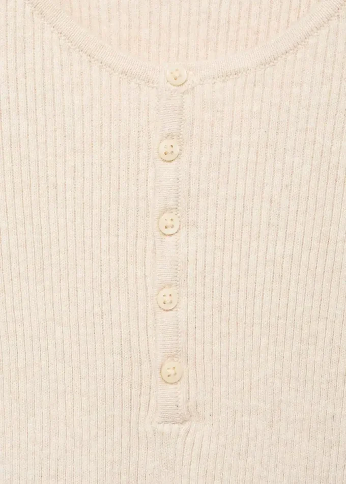 Pull côtelé à boutons Pull côtelé à boutons