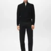 Pull en coton avec fermeture éclair au col Pull en coton avec fermeture éclair au col