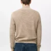 Pull en coton avec fermeture éclair au col Pull en coton avec fermeture éclair au col