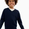 Pull en coton à col en V Pull en coton à col en V