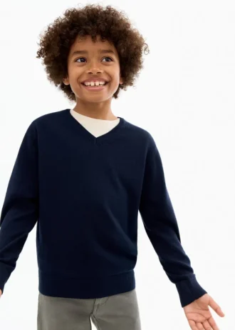 Pull en coton à col en V Pull en coton à col en V