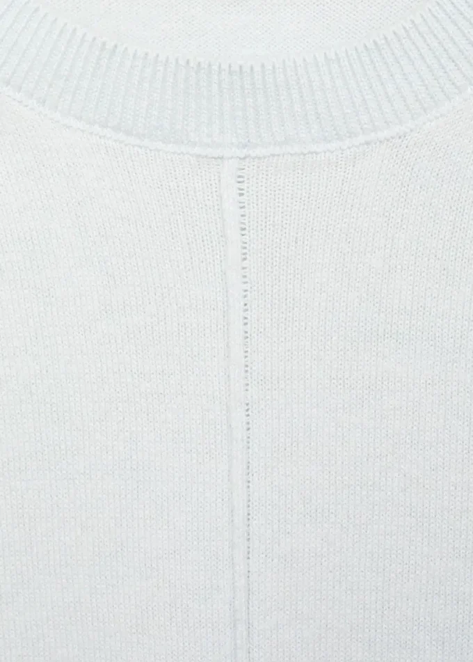 Pull en coton à coutures décoratives