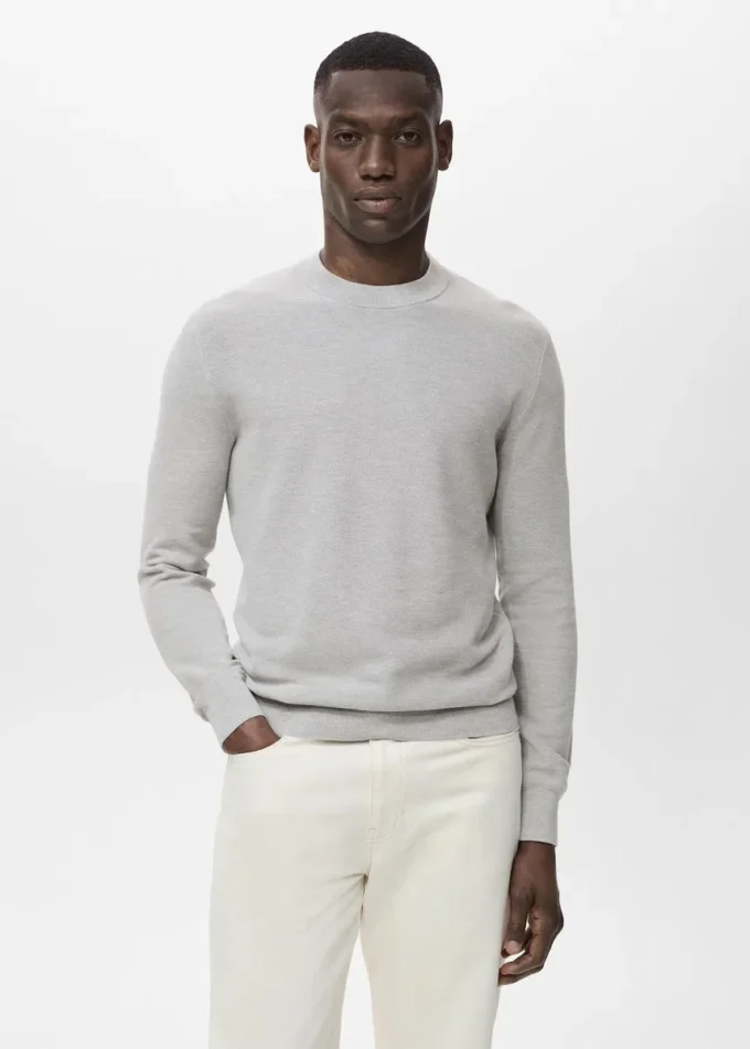 Pull en coton microstructuré Pull en coton microstructuré