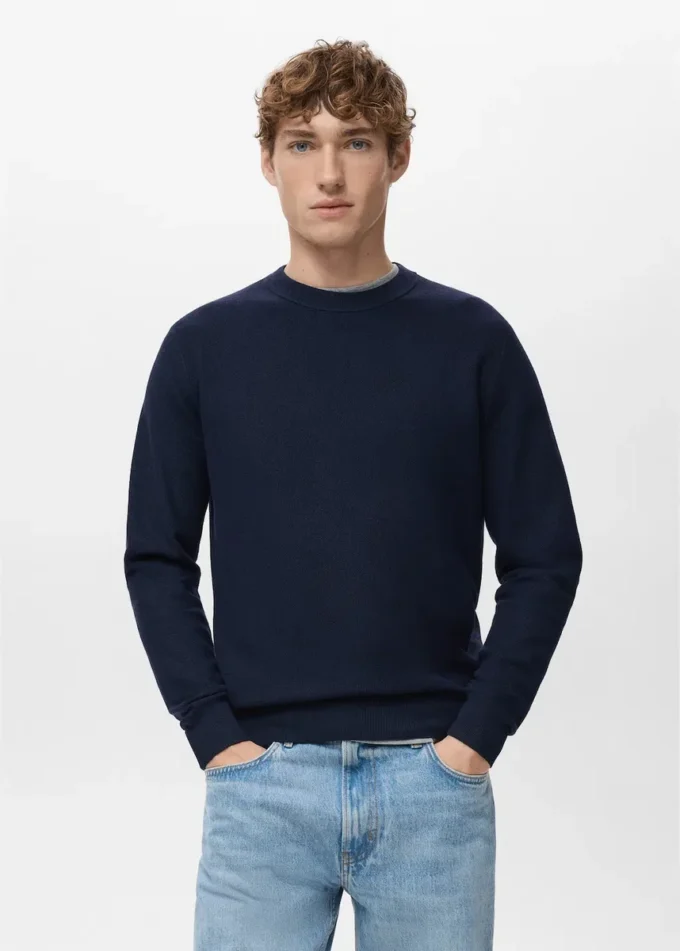 Pull en coton microstructuré Pull en coton microstructuré