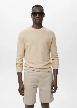 Pull en coton microstructuré