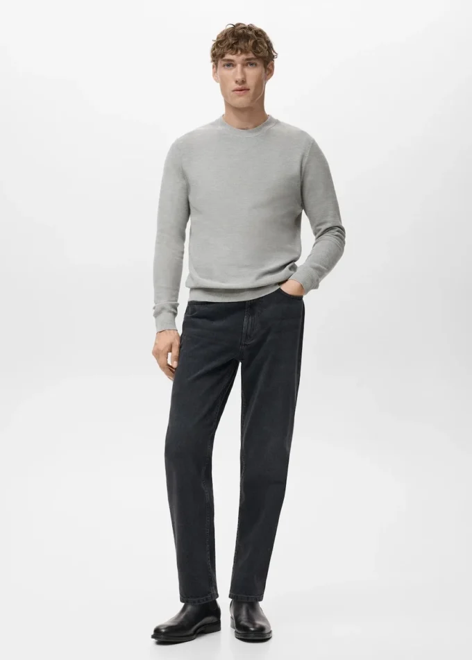 Pull en coton microstructuré Pull en coton microstructuré