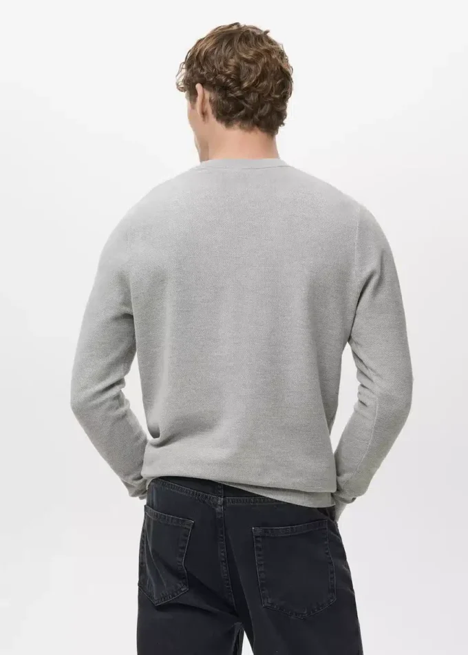 Pull en coton microstructuré Pull en coton microstructuré